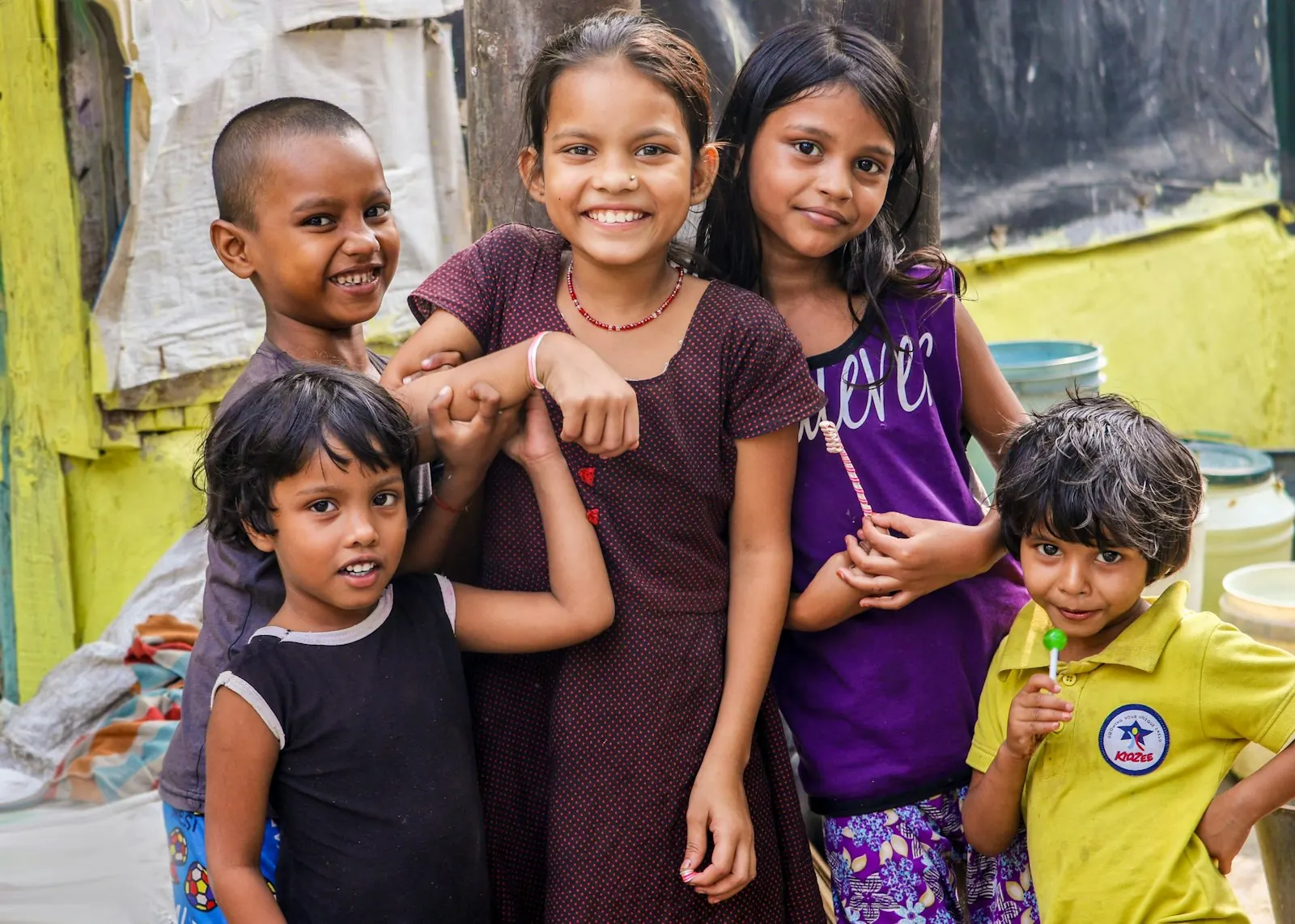 Smiling group of children